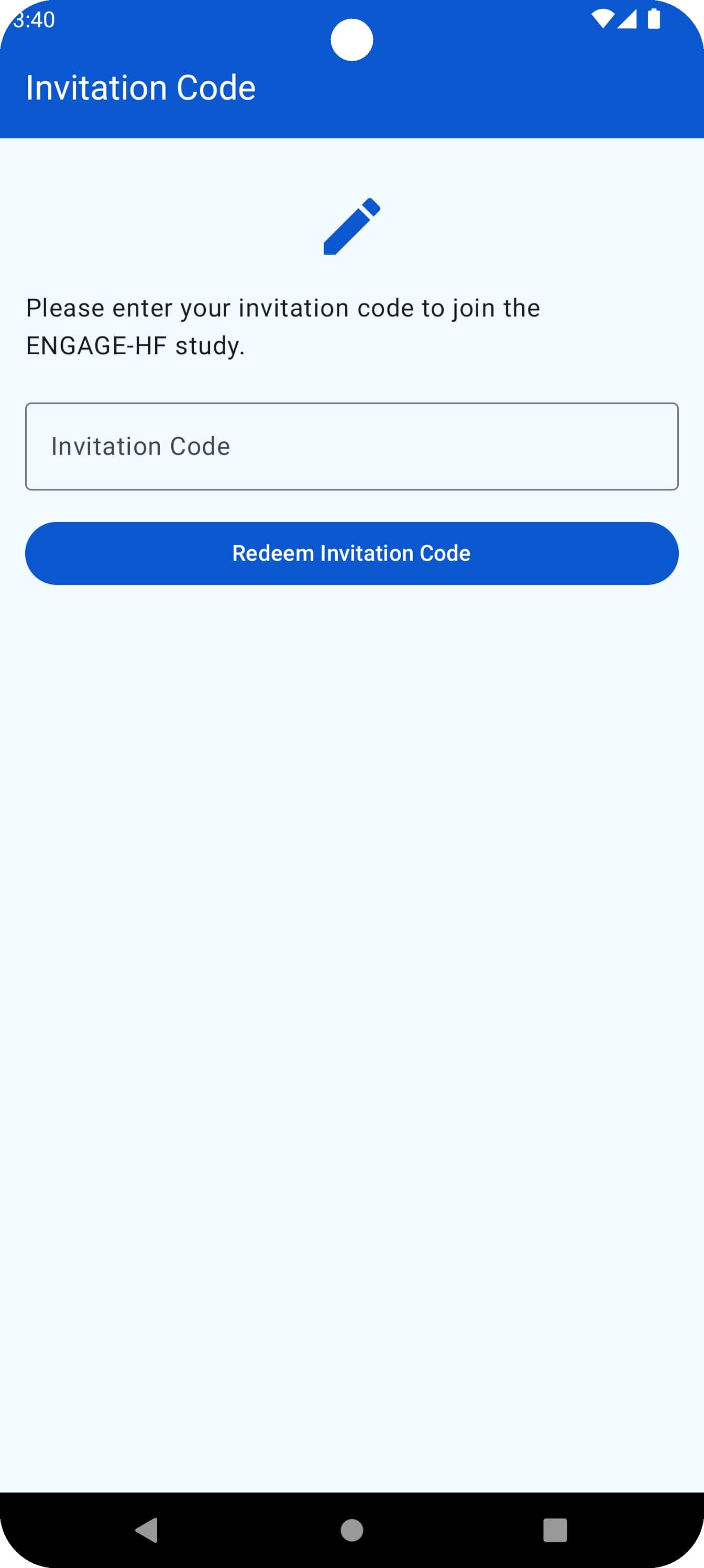 Invitation Screen